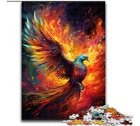 Jigsaws 1000 Pieces for Adults Colourful Phoenix Art Made of Wood, Perfect DIY Art Decor Or Birthday Gift 50x75cm Challenging Brain Teaser - Relaxing Toy for Teenagers