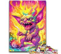 Jigsaws 1000 Pieces for Adults Colourful Psychedelic Monsters Adult Jigsaw,Stress Reliever Difficult Challenge Suitable for Desktop Decoration (50x75cm)