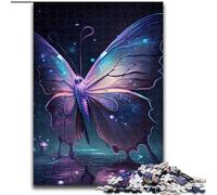 Jigsaws 1000 Pieces for Adults Cosmic Butterfly Made of Wood, Perfect DIY Art Decor Or Birthday Gift 50x75cm Brain Teaser Game for Teenagers, Perfect