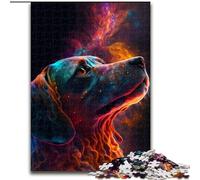 Jigsaws 1000 Pieces for Adults Cosmic Dog Made of Wood, Ideal for Family Fun, Relaxation 50x75cm Birthday Party for Men Women