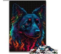 Jigsaws 1000 Pieces for Adults Cosmic Dog Made of Wood, Ideal for Family Fun, Relaxation 50x75cm Birthday Party for Men Women