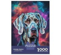Jigsaws 1000 Pieces for Adults Cosmic Dog Portrait Jigsaws for Adults Hands-on Game Difficult Challenge Challenging Game Gifts 38x26cm/1000pcs