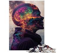Jigsaws 1000 Pieces for Adults Cosmic Mind Explosion Help The Brain Exercise Wall Decoration Educational Toy Suitable for People Aged 14 And Above (38x26cm)