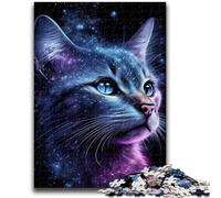 Jigsaws 1000 Pieces for Adults Cosmic Nebula Cat Decompressing Intellectual Educational Toy Great Gifts And Toys 26x38cm