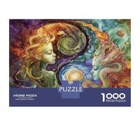 Jigsaws 1000 Pieces for Adults Cosmic Serpent Dream Art Print Jigsaws for Adults Hands-on Game Difficult Challenge Challenging Game Gifts 38x26cm/1000pcs