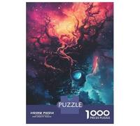 Jigsaws 1000 Pieces for Adults Cosmic Skull Tree Jigsaw for Adults Relax Games But Fun And Humorous Challenging Game Gifts 38x26cm/1000pcs