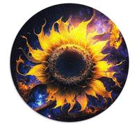 Jigsaws 1000 Pieces for Adults Cosmic Sunflower Jigsaw Puzzles for Adults Artwork Decor Intelligence Toy for Family Indoor Games 67.5x67.5cm