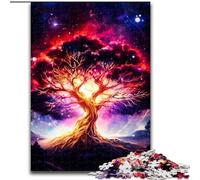 Jigsaws 1000 Pieces for Adults Cosmic Tree of Life Made of Wood, for Teenagers Age Group 14+, Home Decor 50x75cm for Birthdays, Holidays, And Special Occasions