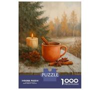Jigsaws 1000 Pieces for Adults Cozy Winter Still Life Painting Puzzles for Adults Brain Teaser Game Stress Reliever Unique Birthday And Xmas Gifts 38x26cm/1000pcs
