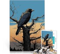Jigsaws 1000 Pieces for Adults Crow on a Tree lustige Spiele für die ganze Familie Geburtstagsgeschenk, Geschenke38x26cm