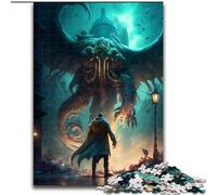 Jigsaws 1000 Pieces for Adults Cthulhu Mythos 1000 Piece Jigsaw for Teenagers Family Educational Games Home Decoration Gift (Szie 26x38 cm)