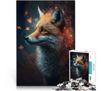 Jigsaws 1000 Pieces for Adults Cute Art Fox learning educational toys 26x38cm Challenging Game and Family Play for teenager Age 14+