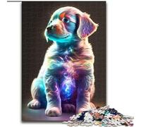Jigsaws 1000 Pieces for Adults Cute Cosmic Puppy Made of Wood, Perfect Christmas & New Year Gift, 50x75cm for Holidays, Birthdays, And Family Game Nights