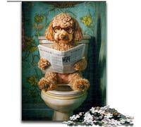 Jigsaws 1000 Pieces for Adults Cute Goldendoodle, for 14+ For Family Fun & Game Night Artists' Collection, Fine Arts 26x38cm