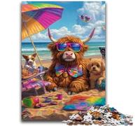 Jigsaws 1000 Pieces for Adults Cute Highland Cow Family Fun for Is Ideal As A Gift for The Whole Family for And Age 14 Years Up 50x75cm