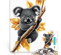 Jigsaws 1000 Pieces for Adults Cute Koala on Branch für Lernspiel-Herausforderungsspielzeug Gutes Geschenk38x26cm