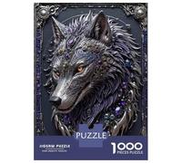 Jigsaws 1000 Pieces for Adults Cyber Wolf King Puzzles for Adults Brain Teaser Game Stress Reliever Unique Birthday And Xmas Gifts 38x26cm/1000pcs