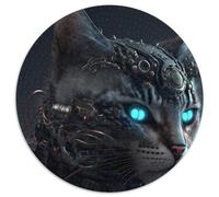 Jigsaws 1000 Pieces for Adults Cyborg Cat Paper Puzzles Teenager Stress Reduction Cool Unique Gift for Family (67.5x67.5cm)