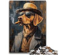 Jigsaws 1000 Pieces for Adults Dachshund Smoking Cigarette Teenager Puzzles,is Ideal As Gifts for The Whole Family Suitable for And 14 (26x38cm)