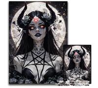Jigsaws 1000 Pieces for Adults Dark Fantasy Moonlit Woman Paper Puzzles Brain Teaser Game for Teenagers Perfect 1000 PCS(38x26cm)