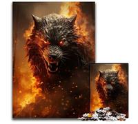 Jigsaws 1000 Pieces for Adults Dark Hellhound Challenging Puzzles Perfect for Family Fun Party Games Birthday Party Favors 1000 PCS(75x50cm)