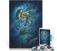 Jigsaws 1000 Pieces for Adults Death Tide Made of cardboard,for age 14+ Beautiful design gameBeautiful design game Funny gift。size:26x38cm/10.24x14.96inch