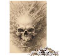 Jigsaws 1000 Pieces for Adults Decadent Skull Help The Brain Exercise Wall Decoration Educational Toy Suitable for People Aged 14 And Above (50x75cm)