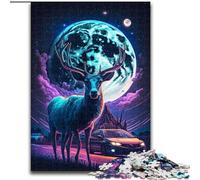 Jigsaws 1000 Pieces for Adults Deer Made of Wood, Perfect DIY Art Decor Or Birthday Gift 50x75cm Challenging Brain Teaser - Relaxing Toy for Teenagers