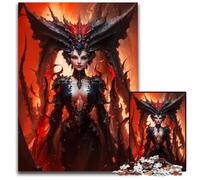Jigsaws 1000 Pieces for Adults Demon Queen in Hell Lilith Challenging Puzzles Interactive Family Game DIY Home Decor Brain Challenge Gift 1000 PCS(38x26cm)