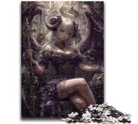 Jigsaws 1000 Pieces for Adults Demonic Angel Young Girl Learning Educational Toys Family Games Gifts for Friends And Family 50x75cm