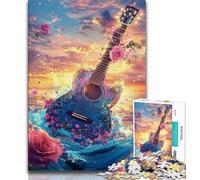 Jigsaws 1000 Pieces for Adults Diamond Guitar Adult Puzzles,Challenging Game Gifts for Is Ideal As A Gift for The Whole Family 38x26cm