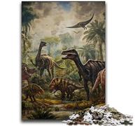 Jigsaws 1000 Pieces for Adults Dinosaur World Puzzles for Teenagers,Brain Intelligence Challenge Addictive Toys for Home Decoration (26x38cm)