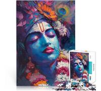 Jigsaws 1000 Pieces for Adults Divine Krishna Trainieren Sie Ihr Gehirn und Ihre Hände Verbessern Sie das Gedächtnis52x38cm