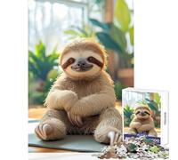 Jigsaws 1000 Pieces for Adults Do Yoga Like A Sloth Puzzles for Teenagers Pattern Assembly Difficult And Challenge Challenging Game And Family Play (38x52cm)