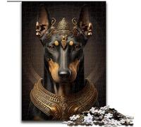 Jigsaws 1000 Pieces for Adults Doberman Pinscher Made of Wood, Ideal for Family Fun, Relaxation 50x75cm Birthday Party for Men Women