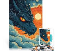 Jigsaws 1000 Pieces for Adults Dragon in the Clouds Stressabbau Schwierige Herausforderung Eltern-Kind-Interaktion52x38cm