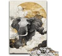 Jigsaws 1000 Pieces for Adults Dramatic Moment Elephant 1000 Piece Jigsaw,Fun Games Every Piece Is Unique - Challenging Family Fun Game (75x50cm)