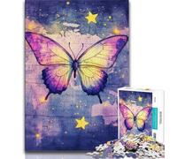 Jigsaws 1000 Pieces for Adults Dream Butterfly Adult Jigsaw,Stress Reliever Difficult Challenge Suitable for Desktop Decoration 26x38cm