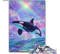 Jigsaws 1000 Pieces for Adults Dream Whale, Stress Reliever Difficult Challenge Secret Santa Gifts for Age 14 Years Up (Size50x75cm)