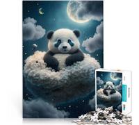 Jigsaws 1000 Pieces for Adults “Dreaming Panda” Made of wood，for age 14+ family fun games great size：50x75cm/14.96x20.47inch