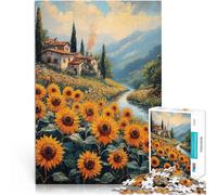 Jigsaws 1000 Pieces for Adults Dreamlike Sunflowers Relax Games 50x75cm is ideal as a gift for the whole family Suitable for and 14