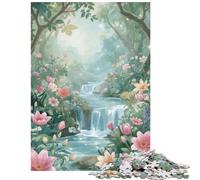 Jigsaws 1000 Pieces for Adults Dreamy Forest Oasis Help The Brain Exercise Wall Decoration Educational Toy Suitable for People Aged 14 And Above (38x52cm)