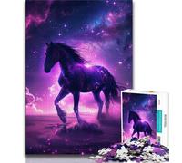 Jigsaws 1000 Pieces for Adults Dreamy Purple Horse 1000 Pieces for Adults,Birthday Present, Gifts, Wall Art for Age 14 Years Up (size 75x50cm)