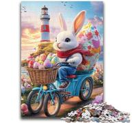 Jigsaws 1000 Pieces for Adults Easter Bunny Help The Brain Exercise Addictive Toys to Cultivate Patience A Work of Art 26x38cm