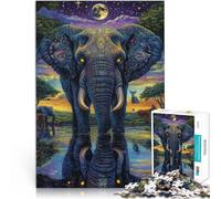 Jigsaws 1000 Pieces for Adults Elephant, the king of the forest Educational Stress Relief Toy 50x75cm Secret Santa Gifts for Age 14+