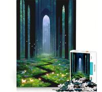 Jigsaws 1000 Pieces for Adults Enchanted Forest Path, Impossible Game, Difficult Challenge, Enhance Love between Couples 38x52cm