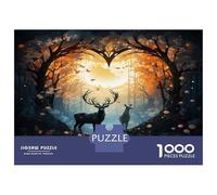 Jigsaws 1000 Pieces for Adults Enchanted Forest Reflections Jigsaws for Adults Hands-on Game Difficult Challenge Challenging Game Gifts 38x26cm/1000pcs