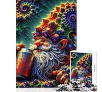 Jigsaws 1000 Pieces for Adults Enchanted Gnome Delight Shared Joyful Family Experience Wonderful Christmas Surprise Gifts (38x52cm)