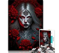 Jigsaws 1000 Pieces for Adults Enchanted With Roses Adult Puzzles,Challenging Game Gifts for Is Ideal As A Gift for The Whole Family 38x26cm
