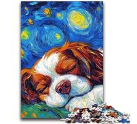Jigsaws 1000 Pieces for Adults English Cocker Spaniel Night Sky for Ages 14 And over Fun Games Fun Activities at Home, Birthday Gifts, Travel Gifts 50x75cm